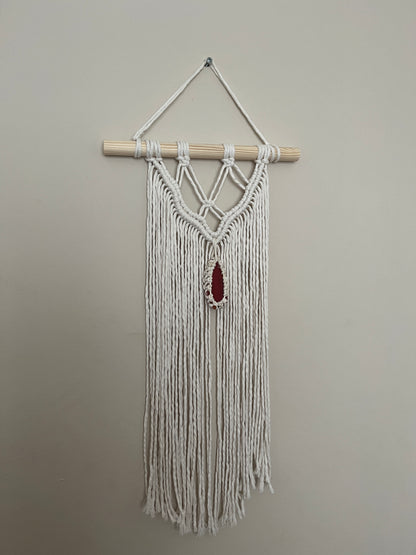 Agate Slice Macrame Wall Hanging