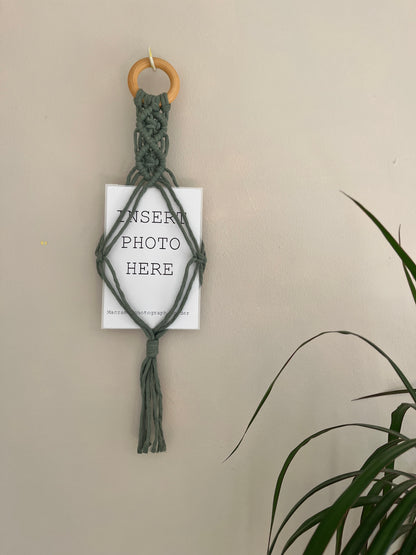 4x6 Hanging Macramé Photo Holder Frame