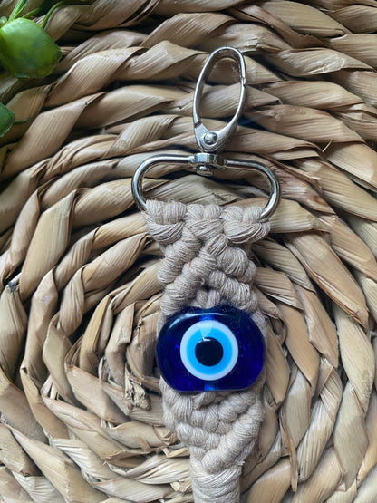 Macra-Made With Love evil eye keychain flat top