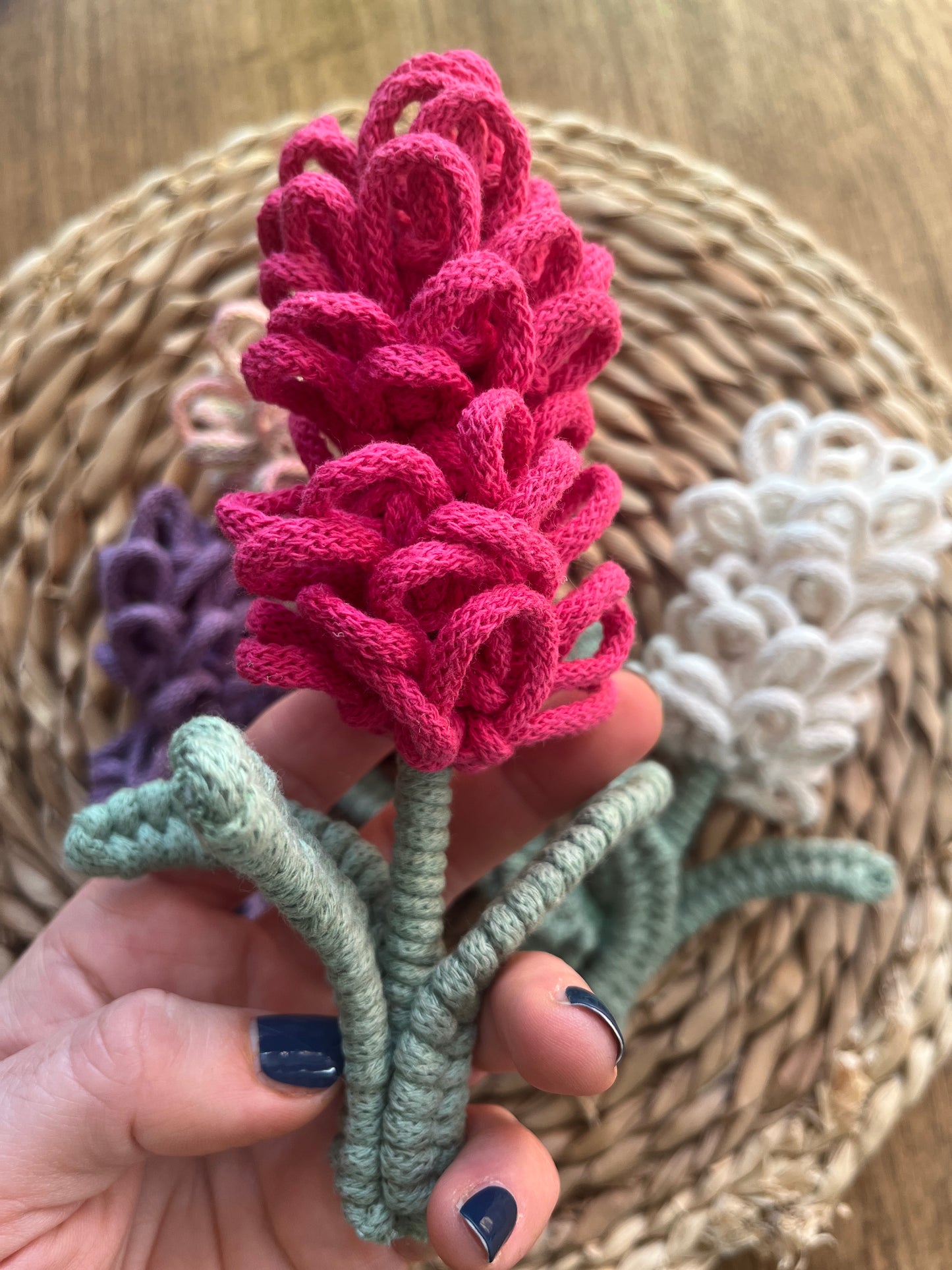 Macramé Lavender Flower Stem Decoration