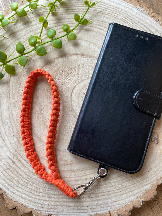 Macra-Made With Love phone wrist strap orange