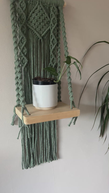 Sage Green Small Wall Shelf