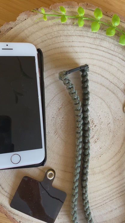 Macra-Made With Love phone holder lanyard olive green video