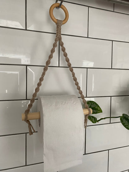 Bathroom decor toilet roll holder taupe ring zoom