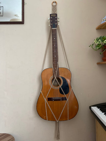 Macra-Made With Love acoustic guitar wall mount hanger taupe