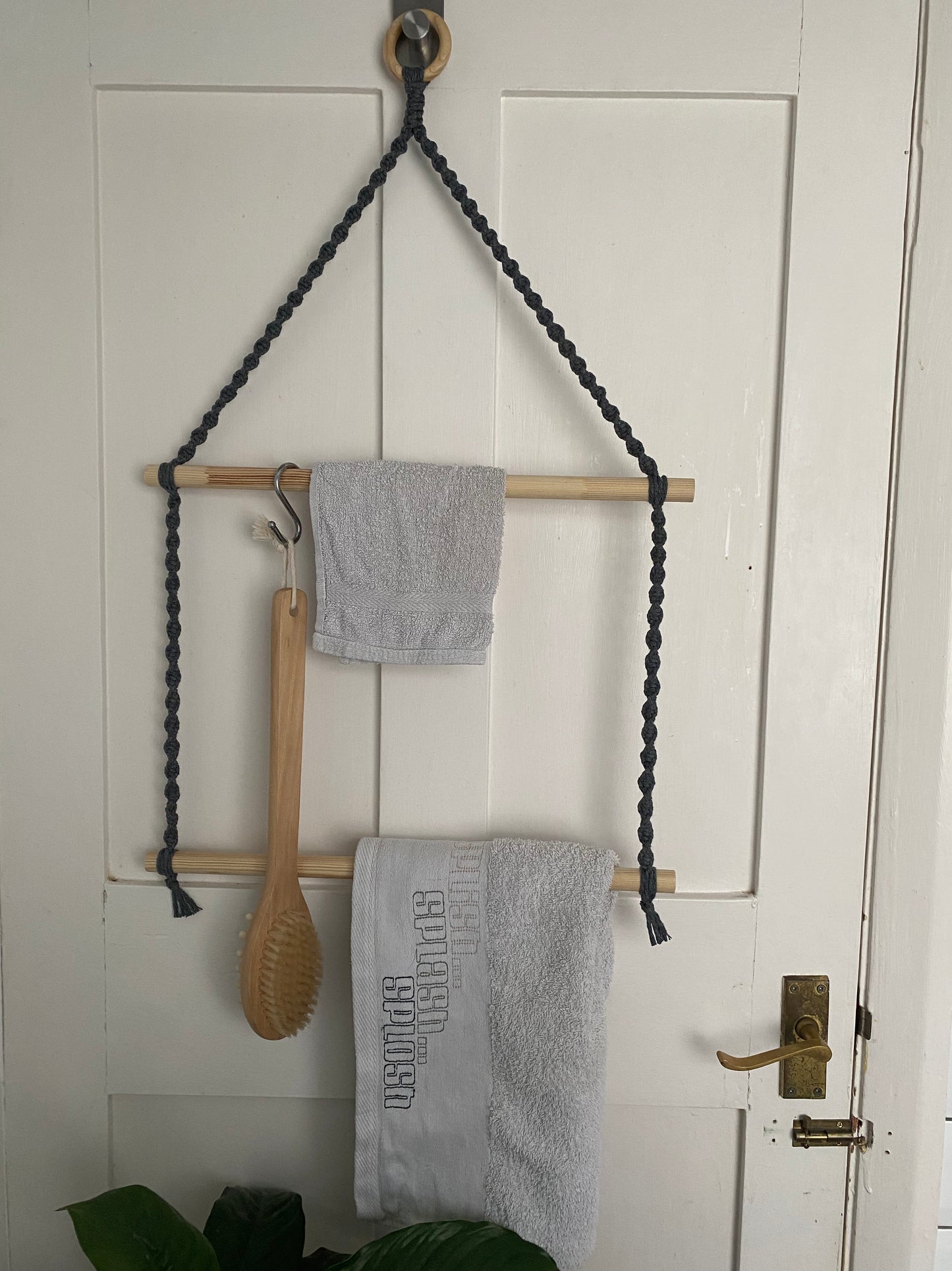 Bathroom decor towel rail grey accessories