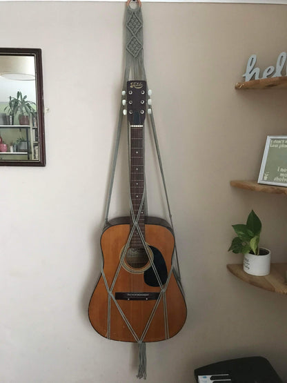 Macra-Made With Love acoustic guitar wall mount hanger sage