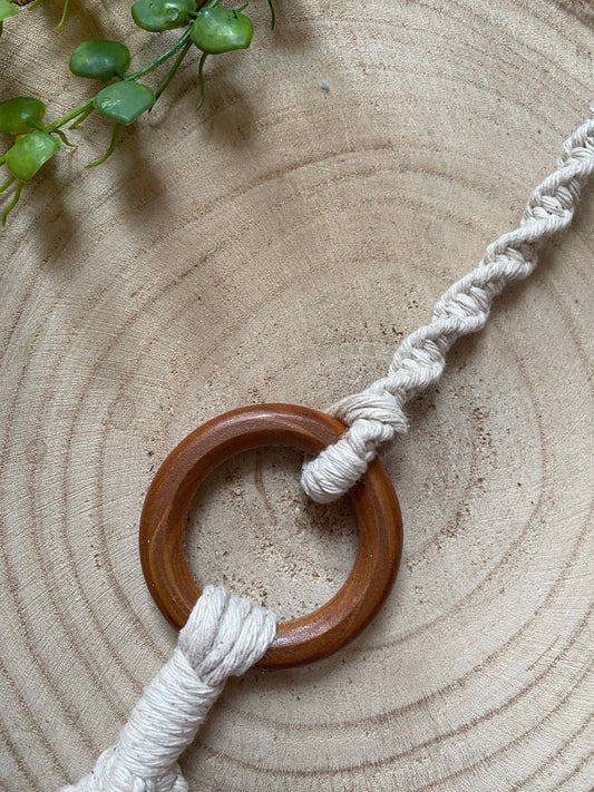 Macra-Made With Love macrame plant hanger extender natural zoom