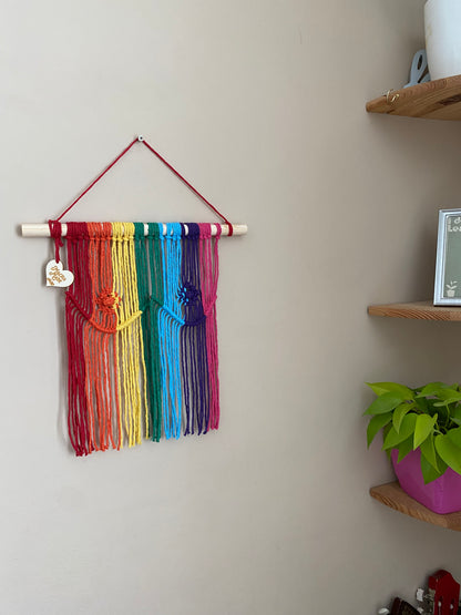 Macra-Made With Love boobs wall hanging rainbow angle