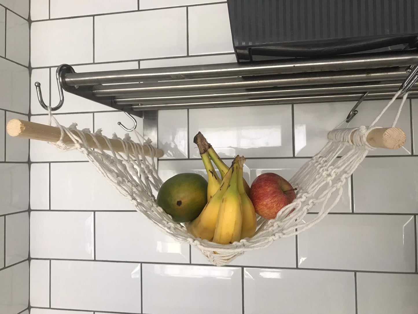 Kitchen decor fruit hammock natural front close