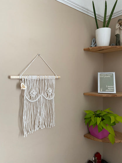 Macra-Made With Love boobs wall hanging natural left