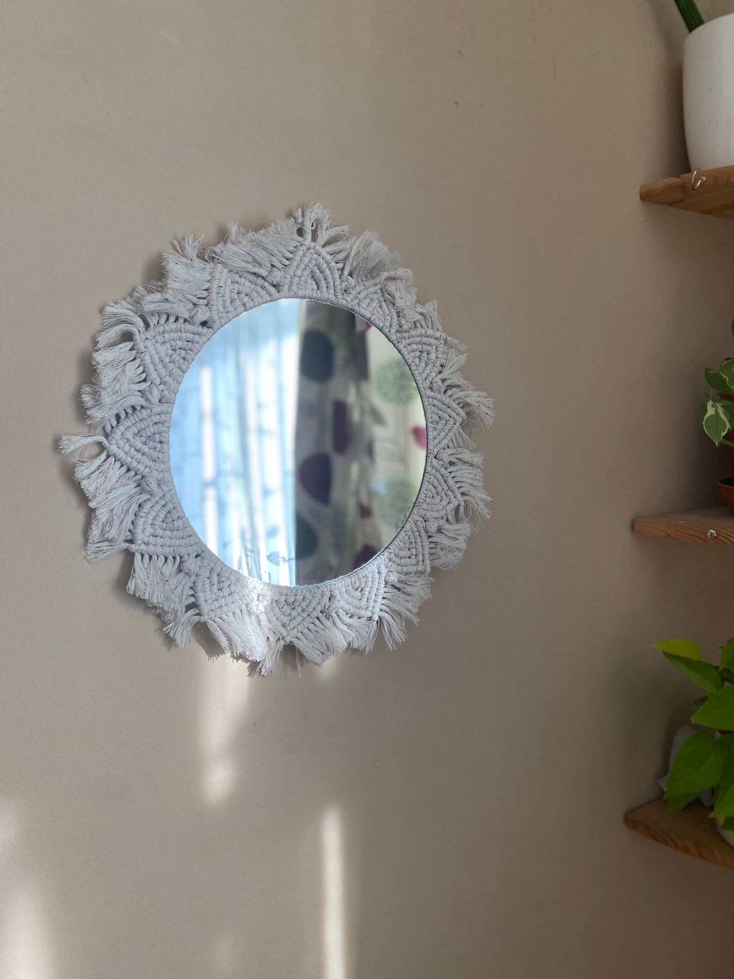 Macra-Made With Love mandala wall mirror rainbow dust sunlight