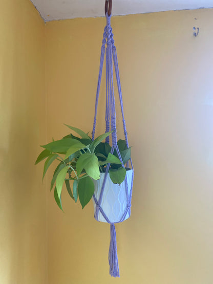 Skull Bead Macrame Plant Hanger