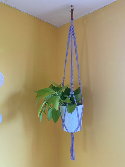 Skull Bead Macrame Plant Hanger