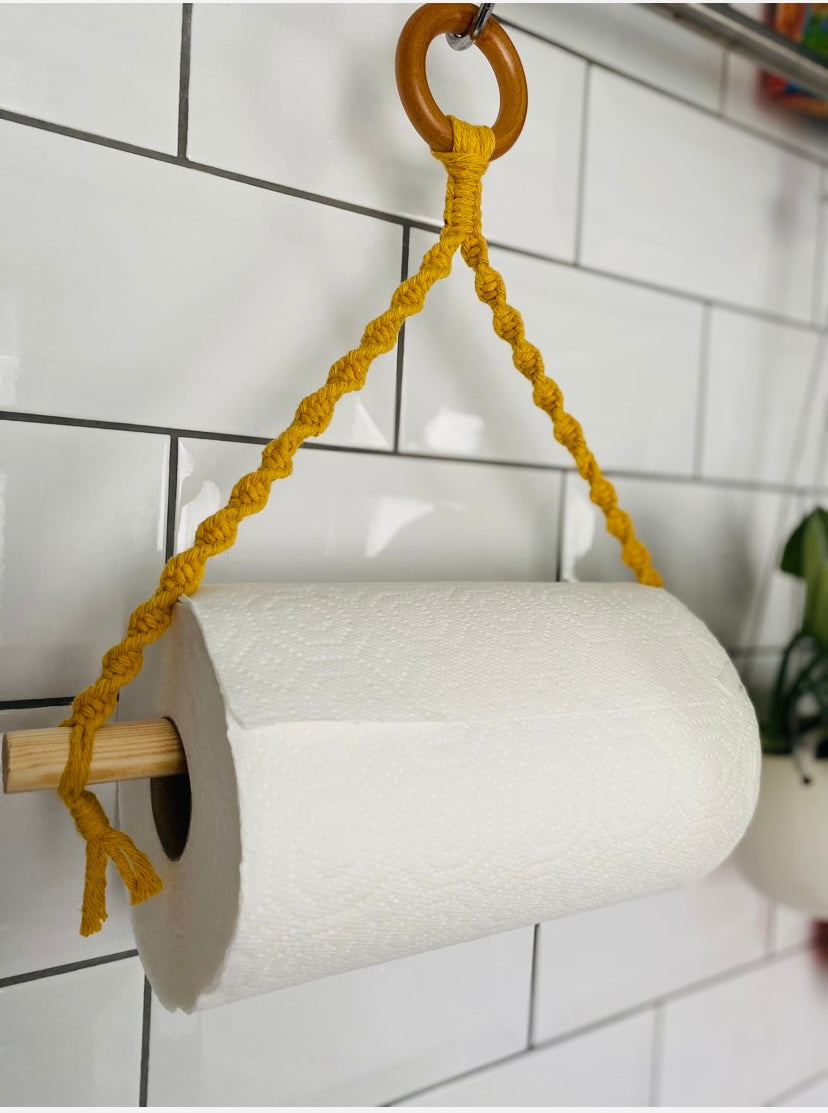 kitchen decor paper towel holder yellow