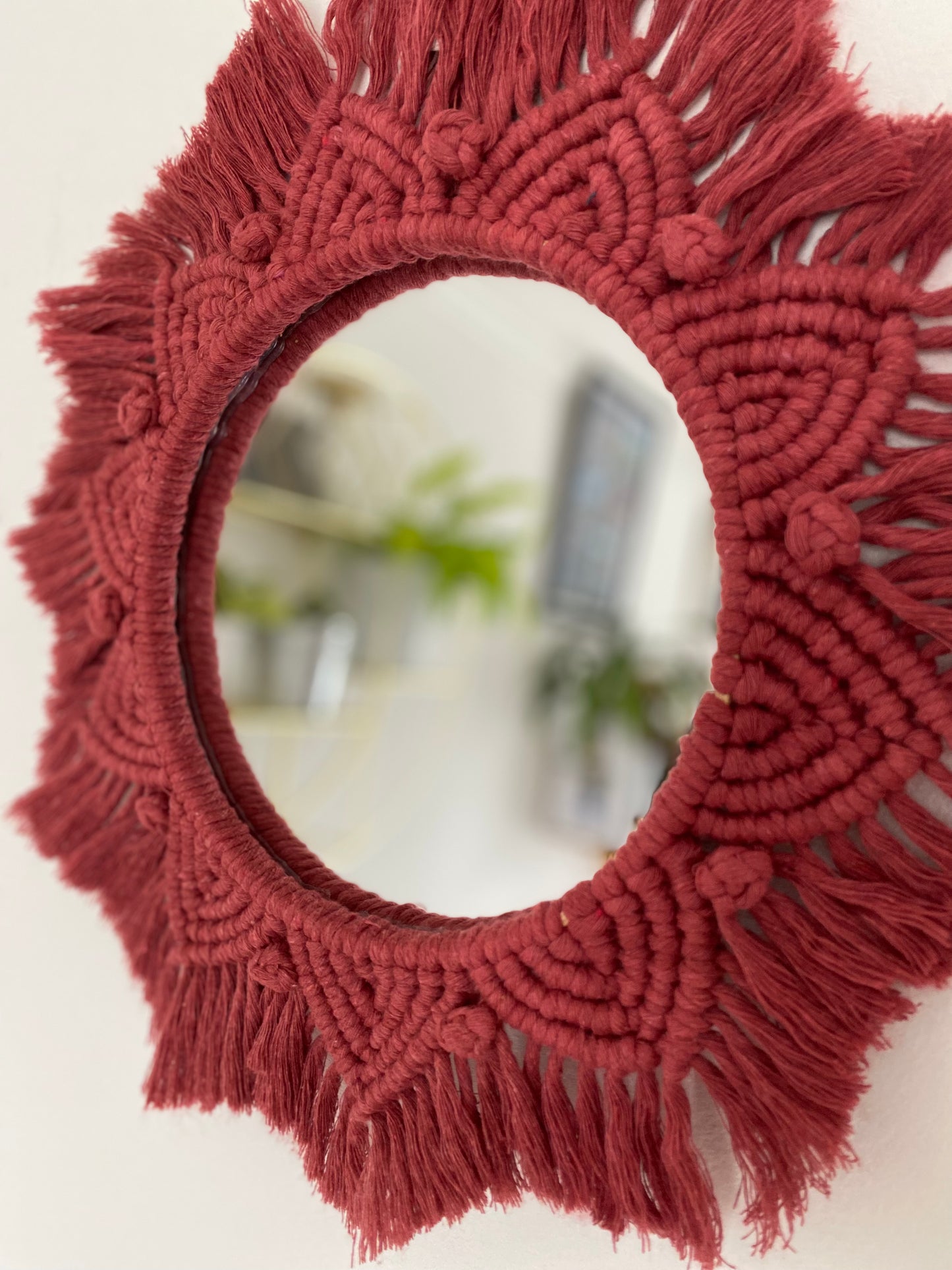 Macra-Made With Love mandala wall mirror wild rose details