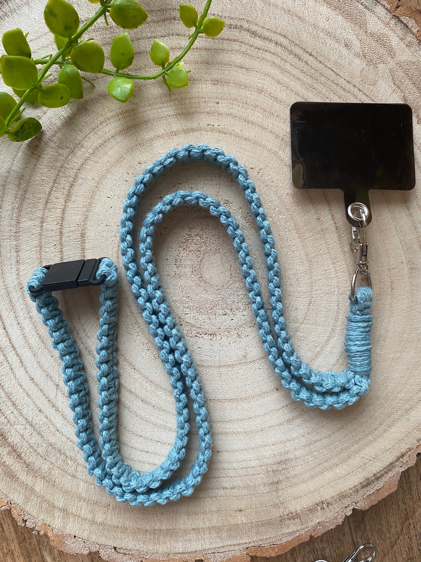 Macra-Made With Love phone holder lanyard duck egg flat