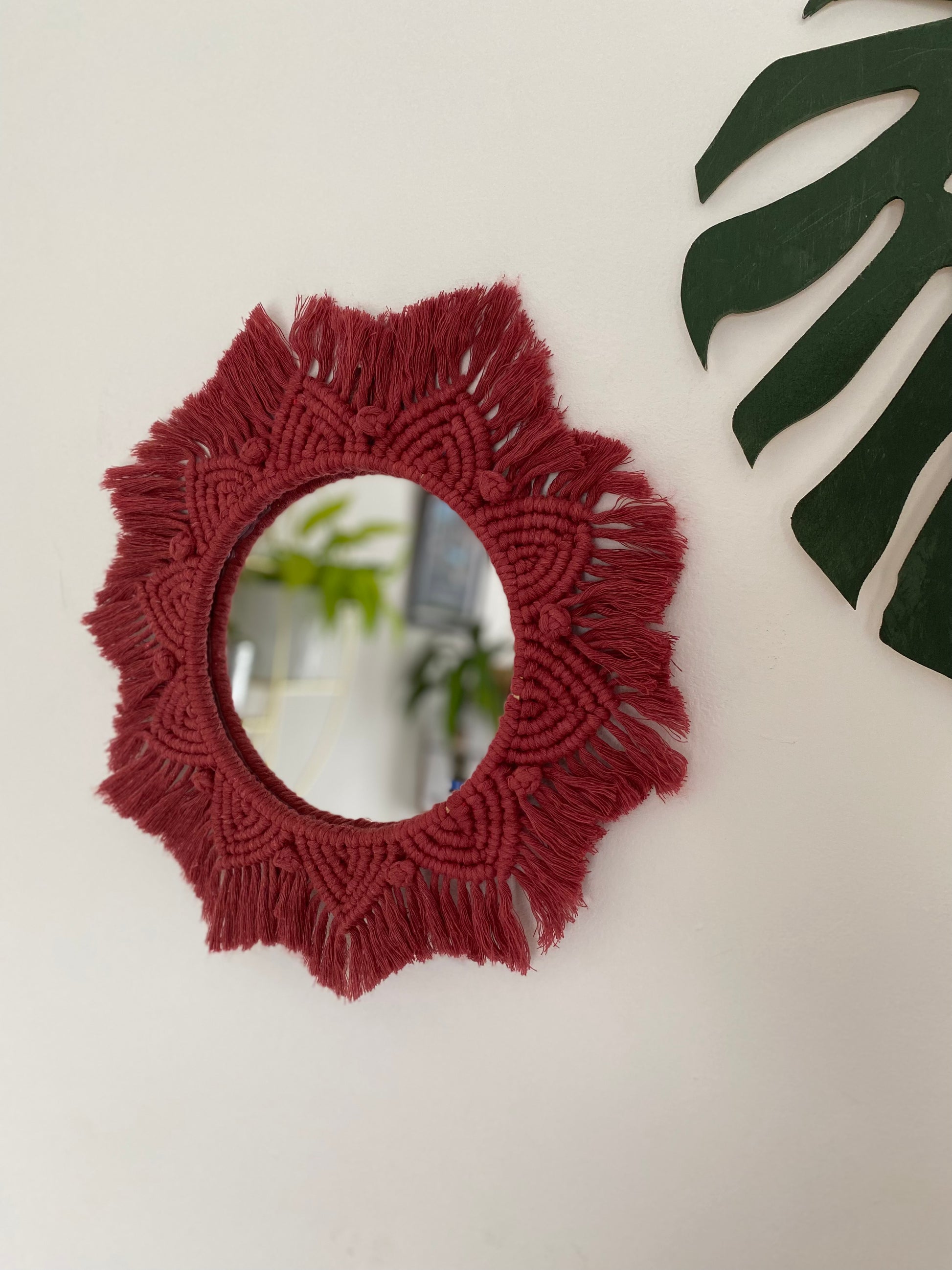 Macra-Made With Love mandala wall mirror wild rose zoomed out