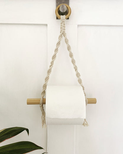 Bathroom decor toilet roll holder natural ring