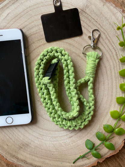 Macra-Made With Love phone holder lanyard pistachio green flat