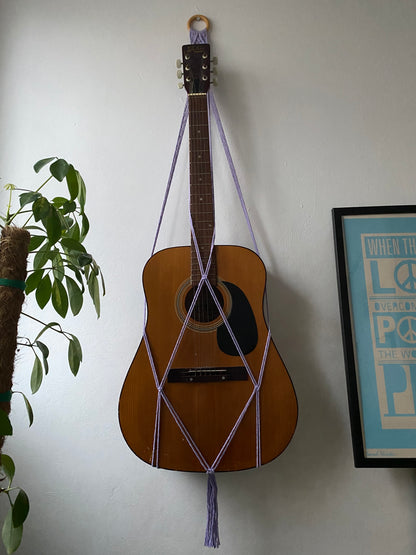 Macra-Made With Love acoustic guitar wall mount hanger lilac