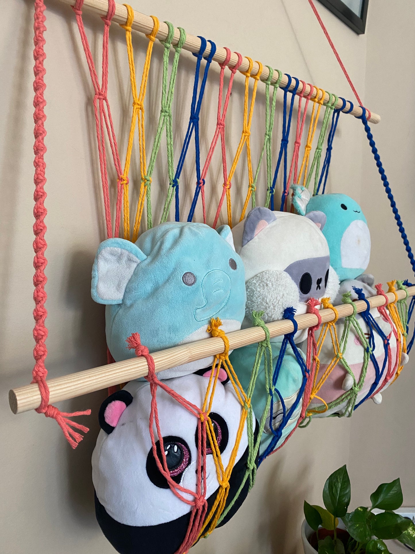 Macra-Made With Love soft toy hammock colourful left