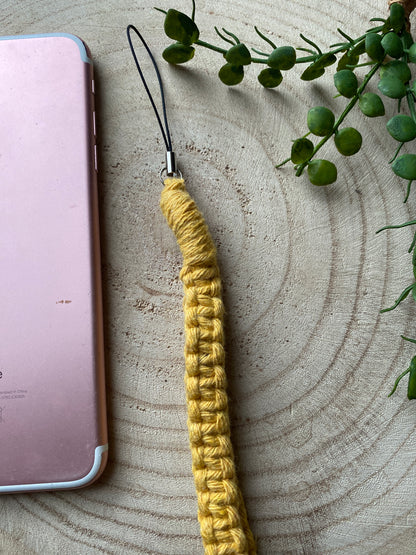 Macra-Made With Love phone charm mustard close