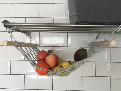 Kitchen decor fruit hammock grey front