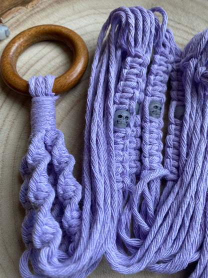 Skull Bead Macrame Plant Hanger