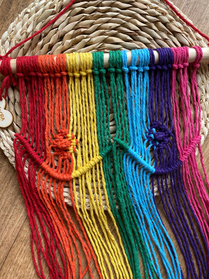 Macra-Made With Love boobs wall hanging rainbow flat lay